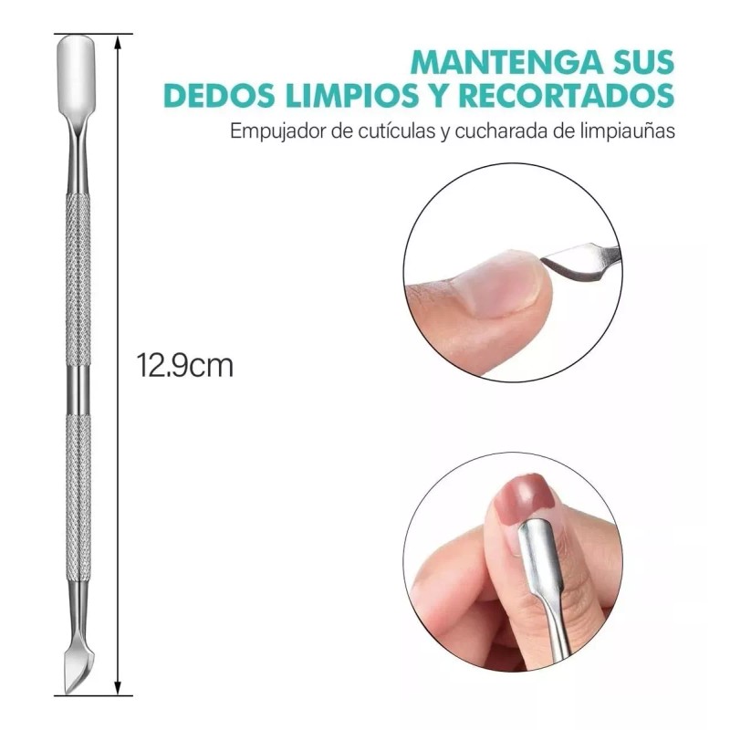 General Kit Alicates Pedicura Uñas Enterradas Empujador De Cuticula