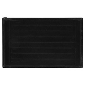 Ring Display Box, Ring Display Tray Slot Fashion Jewelry Organizer Holder Case Box Showcase Cardboard Jewelry Display Tray for Rings Earrings Necklace (Black)