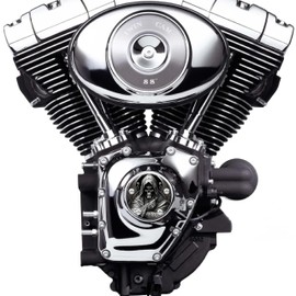 Kustom Cycle Parts Death Skeleton Points/Timing Cover Compatible with Harley Davidson Motorcycles (Fits: Twin Cam 1999 to 2017 Motors)