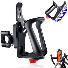 Bicycle Bottle Holder, Drink Holder, Motorcycle Water Bottle Holder, Suitable for 48-80 mm Water Bottles, Adjustable Bottle Holder for MTB, Scooter, Wheelchair, Motorcycle, Pushchair