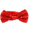 Adjustable 12cm red sequin bow tie in neat display box.