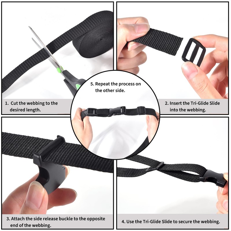 XHTXHT 25 mm Nylon Webbing Set 5 m Heavy Duty