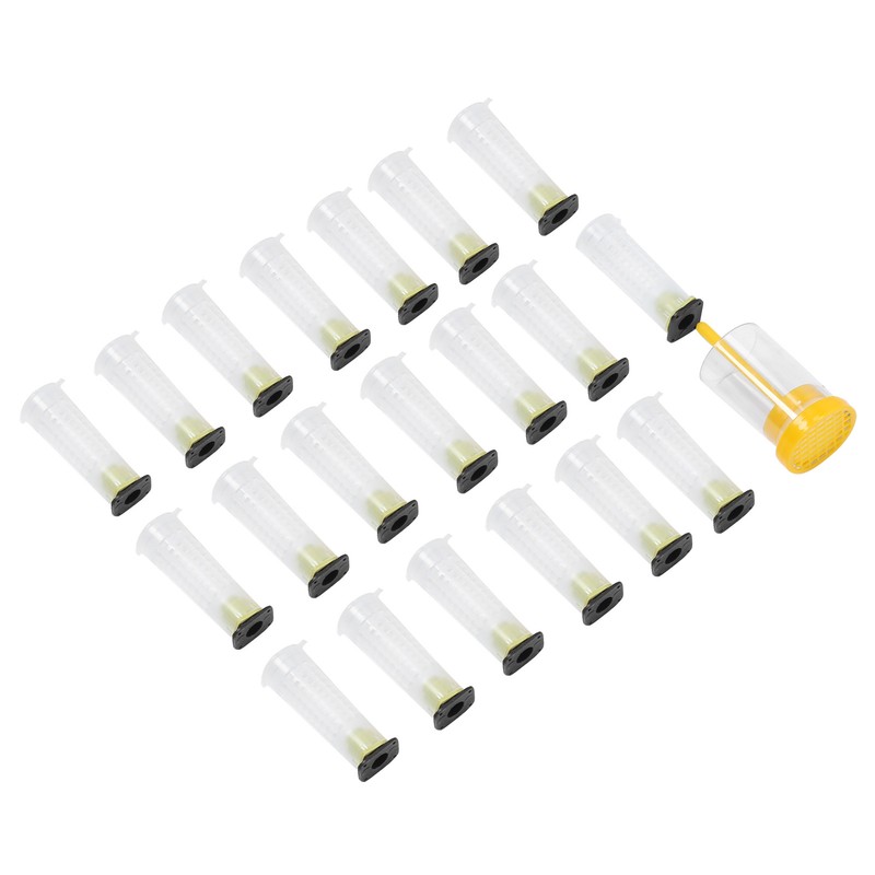 Queen Bee Roller Cage Plastic Rearing Cup Marking Bottle Beekeeping