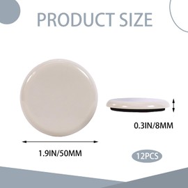 TYVOM 12 Pcs Furniture Sliders for Heavy Items, 50mm Washing Machine Sliders Reusable Furniture Sliders for Carpet Furniture Movers for Heavy Items on Carpet & Hard Floor Black