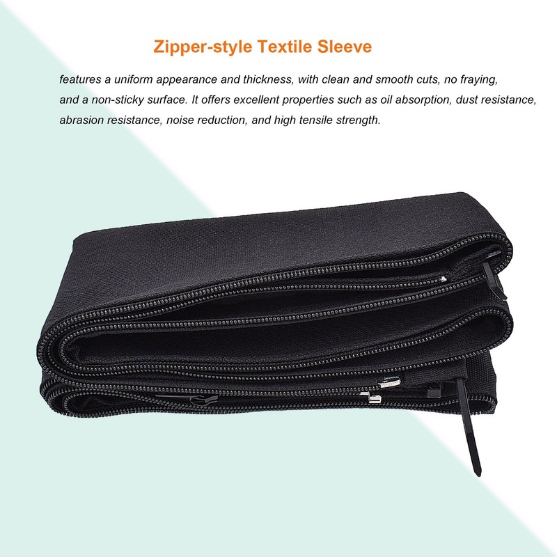 Zesugo 48-Inch Trolling Motor Cable Sleeve, Black Zippered Rigging Organizer