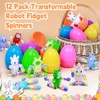12 Pack 3.8'' Jumbo Prefilled Easter Eggs with Fidget Spinners-Transform