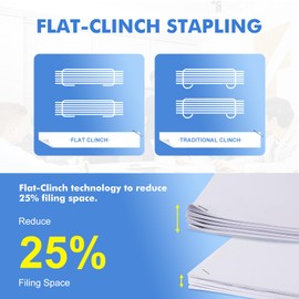 Heavy Duty Electric Stapler Automatic Flat-Clinch Stapler with 5500 Staples,Binding 70 Sheets Paper Capacity, Quiet and Anti-Jam for Office/School