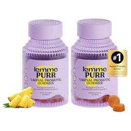 Lemme Purr Vaginal Probiotic Gummies for Women - SNZ-1969 Clinically Studied Strain for Balanced pH, Odor Control & Yeast Support - Tropical Pineapple, 60 Count,(Pack of 2)