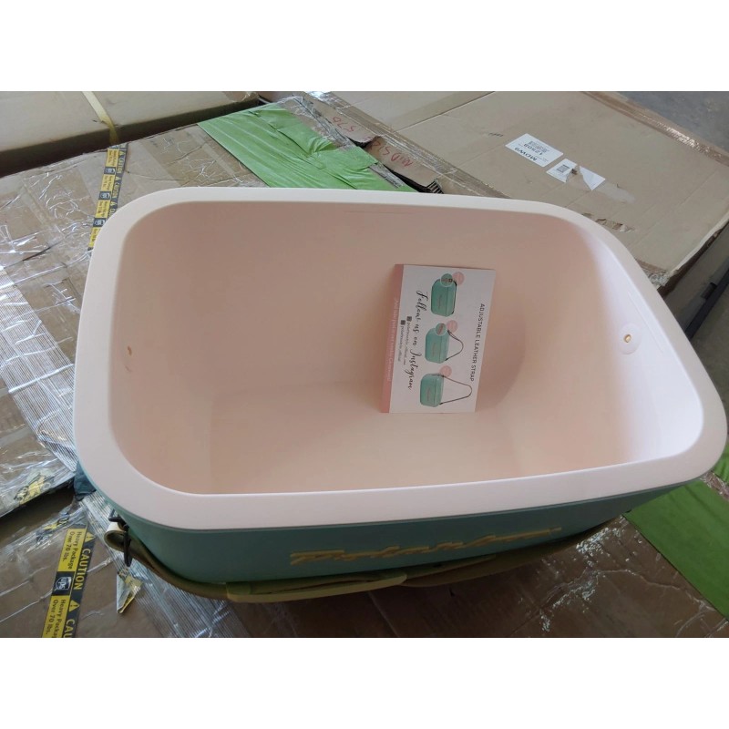 Cyan POP NEW Polarbox Retro 21 qt Cyan with Yellow