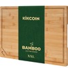 Kikcoin 20”×14” Bamboo Cutting Boards for Kitchen, Wooden Healthy Cutting
