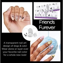 Color Street Friends Furever Nail Polish Strips Set OVERLAY Clear Pets Dogs Cats