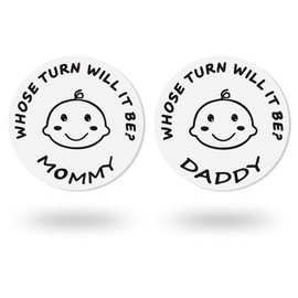 New Parents Gifts for Couples Funny after Birth Turn Flip Decision Coin Welcome New Baby Shower Present for Mom Dad Daddy to Be Gift for Christmas New Pregnancy Gifts for Mom Mama