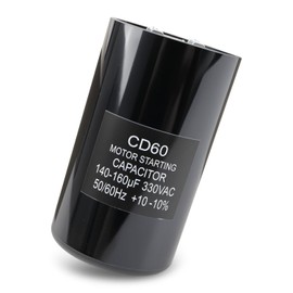 CPT02327 Round Motor Start Capacitor Fit for Trane/American Standard HVAC Condensers, Heat Pumps and Air Handlers 140-160MFD ±10% Tolerance 330VAC