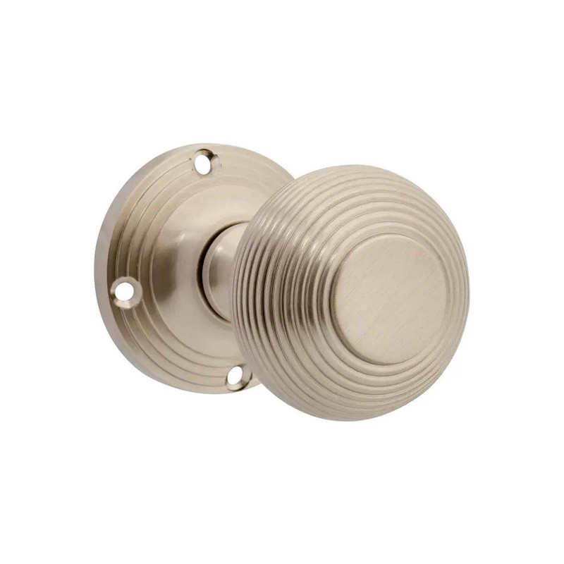 Designer Levers - Beehive Mortice Door Knob - Brushed Satin
