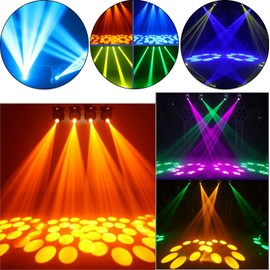LED Moving Head Light RGBW Beam Lights with DMX for Live Show DJ Disco Events Party Stage Lighting KTV Wedding (100W LED Beam Spot Lights)