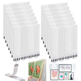 24-Pairs Large Picture Hanging Strips Heavy Duty, 48 Strips Sticky Picture Hangers for Walls,Hanging Pictures without Nail,Damage Free No Nails Refill Adhesive Poster Strips for Frame Mounting Strips