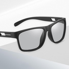 Men's Fashion Polarized Driving Golf Sunglasses - Black-Grey Photochromic Polarized