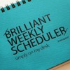 Paperian Brilliant Weekly Scheduler Desk Pad Planner 60 Sheets Blue