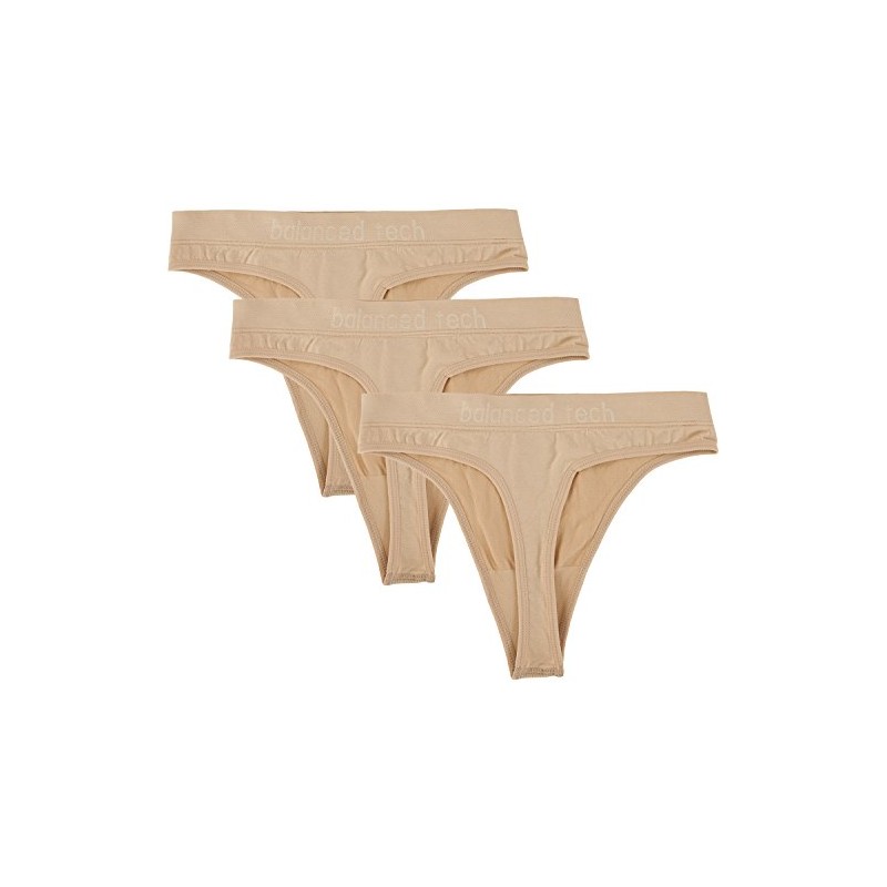 Balanced Tech Women's Seamless Thong Panties 3-Pack - Nude -