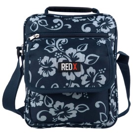 Red X Mens Womans Hibiscus Cross Body Utility Bag