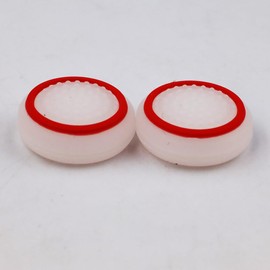 2 PCS Thumb Stick Grips Cover Thumbstick Caps for Steam Deck Handle Silicone Cap Grips (Luminous red)