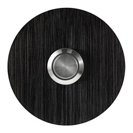 MSH Modern Stainless Hardware C1 Black Doorbell, C- Series Doorbell Button in Anodized Aluminum 2.36” Round x 5/32” (4mm Thick)