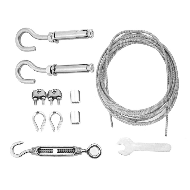 Outdoor Clothesline Stainless Steel Clothesline Wire Heavy Duty with Turnbuckle