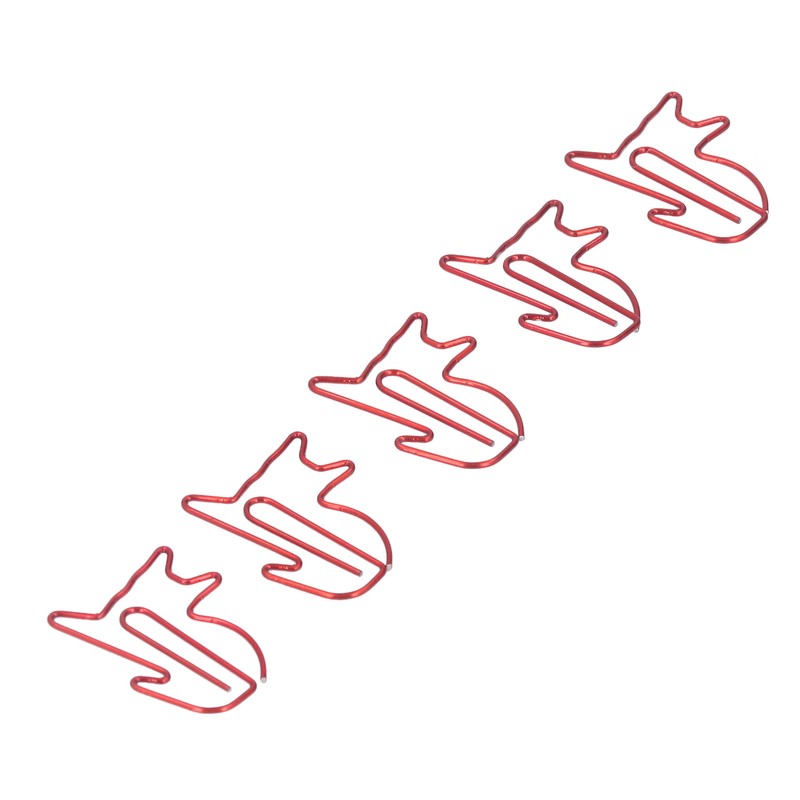 100pcs Cat Shape Paper Clips Increase Slip Resistance Rust Prevention