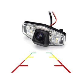 Vlicevrn HD Fisheye Vehicle Car Rear View Camera Fixed Parking Line Night Vision Backup Parking Camera for Honda Accord/Honda Civic VII VIII MK7 MK8 MK9 / Honda City 4D (Fisheye Fixed)