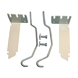Valance Curtain Rod Extender KIT ~ 1 Pair Brackets with 2 Wire Center Supports