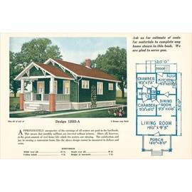 Single-Family Home, Rendering and Floor Plans - Vintage Image
