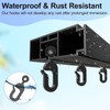 jbcgv 50Pcs Plastic Hooks for Gazebo Curtains, Plastic Black Track