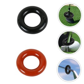 BESPORTBLE 2pcs Golf Weighted Swing Training Ring Practice Aid for Muscle Black Red Golfing Accessories for Improved Flexibility Control