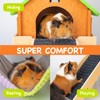 BESNEW 3 in 1 Enlarged Guinea Pig Hammock with House