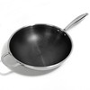 Lexi Home Tri-ply 5 Qt. Stainless Steel Nonstick Wok with