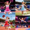 [ReliBeauty] チアガール キッズ 女の子 チアダンス 衣装 セット ブルー 110