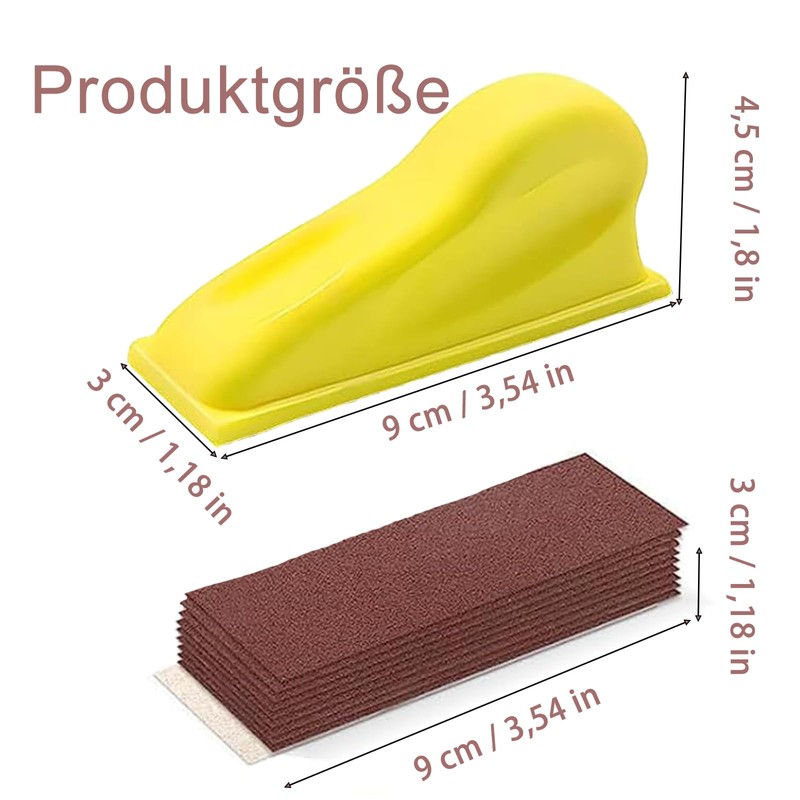 Micro Sander Set with 50 Pieces Sandpaper, Woodworking Handmade Sandpaper,