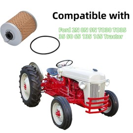 FLTRUCKTOP 3PCS APN6731B Tractor oil filter Compatible with Ford 2N 8N 9N TO30 TO35 35 50 65 135 165 Tractor,Replace 86546 9N6731 747345 15H999PC10 LF574