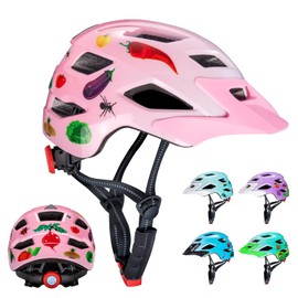 Kids Bike Helmet 48-51cm for Little Kids 3-5, SIFVO Lightweight Toddler Helmet with Detachable Visor, Adjustable Toddler Cycle Helmets