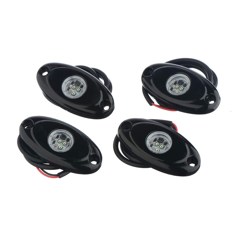 YONEDA 4 Pods Blue Rock Lights 6000K Ultra Bright LED