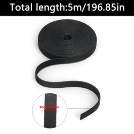 Pack of 4 Velcro Tape on Both Sides, Reusable Cable Ties, Velcro, 15 m x 10 mm Velcro Cable Ties, Cable Velcro Tape for Cable Management, Velcro Cable Ties, Velcro Tape for Home, Office (Black)