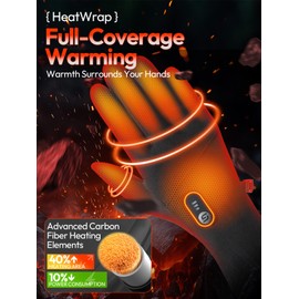 Heated Gloves for Men Women with 7.7V 2400mAh Rechargeable Battery Thin Liner Work Thermal Winter Heating with Touchscreen