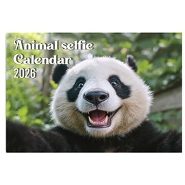Animal Selfies Calendar 2026 A4 12 Month to View Wall Calendar 2026 UK Perfect for Home, Office, School, Holidays and Planning Papa Prints