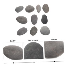 STOBOK 10pcs Creative Painting Stone Flat Stone Craft Nature River Rock Decoration Rock Fish Tank Stone Fish Tank Pebble Painting Rock Multifunctional Drawing Rocks Student