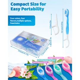 40 Pack Mini Disposable Toothbrushes - 5-in-1 Travel Toothbrush Set with Toothpaste, Floss & Scraper, Disposable Mini Toothbrush for Kids Adults, Convenient for Travel and Camping, Mixed Flavors