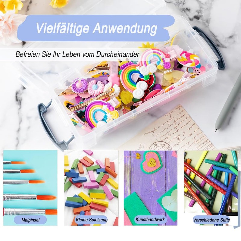 Exquilnova 2PCS 3 Tier Clear Pencil Case,Stackable Pencil Box with