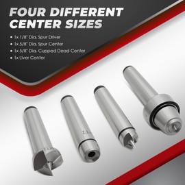Nakkaa 4pcs Drive Spur Cup Kit Arbor Woodworking,MT2 Wood Lathe Live Center Set