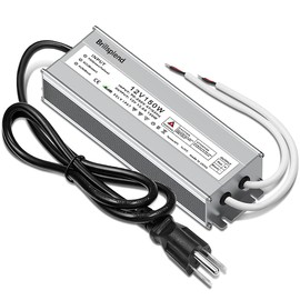 Brillsplend LED Driver 150W 90V-260V AC to 12V DC Low Voltage Transformer, Waterproof IP67 LED Power Supply, Adapter with 3-Prong Plug 3.3 Feet Cable for Any 12V DC led Lights, Computer Project.