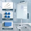 Rolling Writeboard Premium Tempered Magnetic Glass Whiteboard 40"x28" Rolling Dry