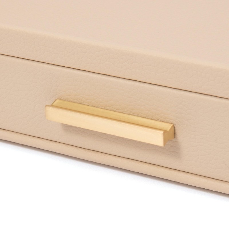 Francfranc Stacking Jewelry Box Ring Trinket Box Beige